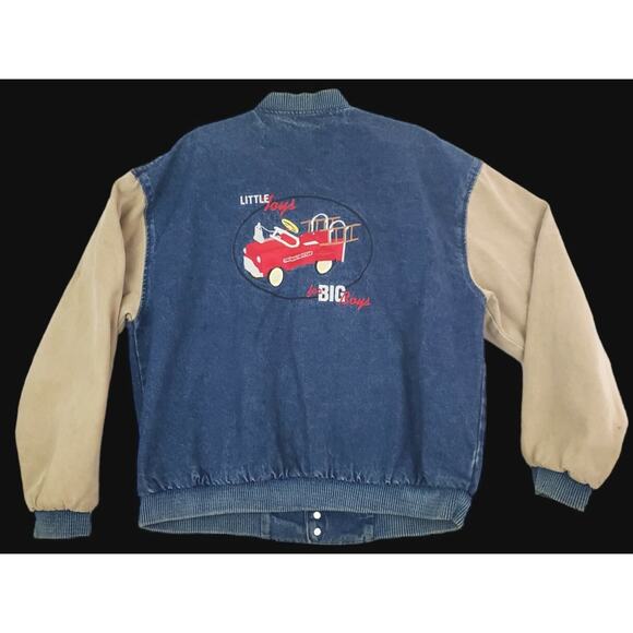 Three Rivers ~Men's L~ Authentic Denim Jacket/Bomber "Little Tots For BIG Boys" - Picture 12 of 16